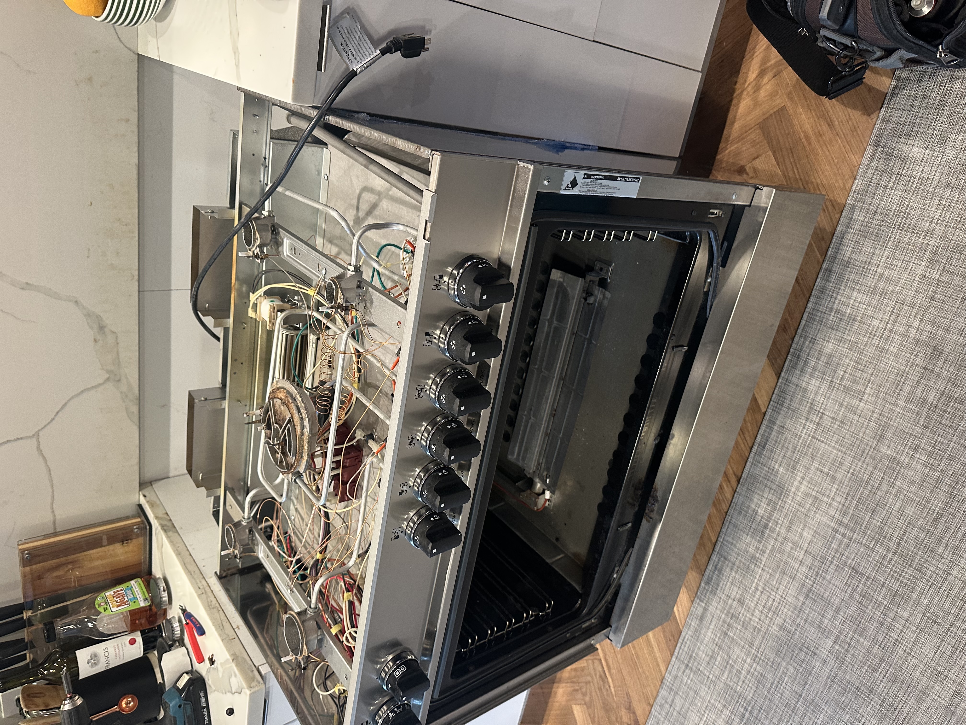 Range appliance front service view by KLIA NY